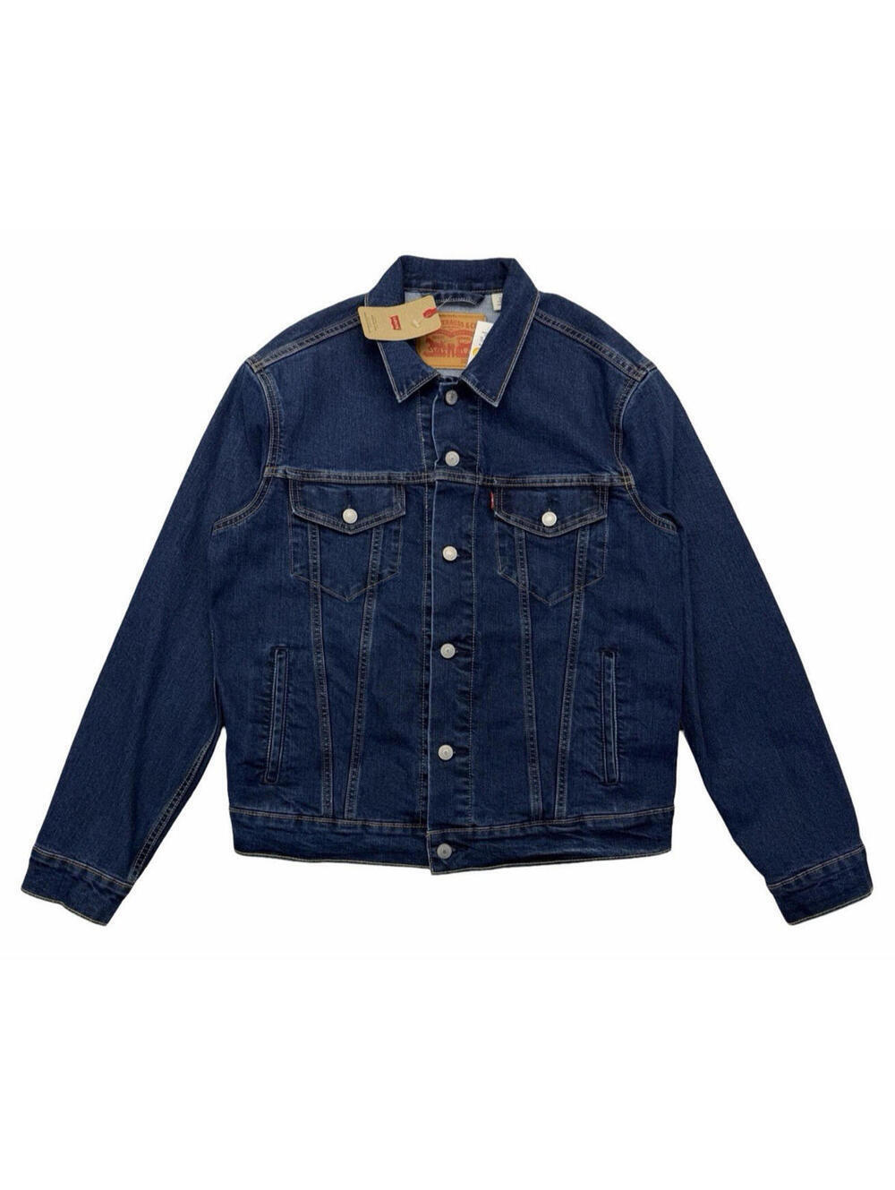 Levi's Men's Classic Trucker Jean Jacket Mid Indigo Wash Blue Size M